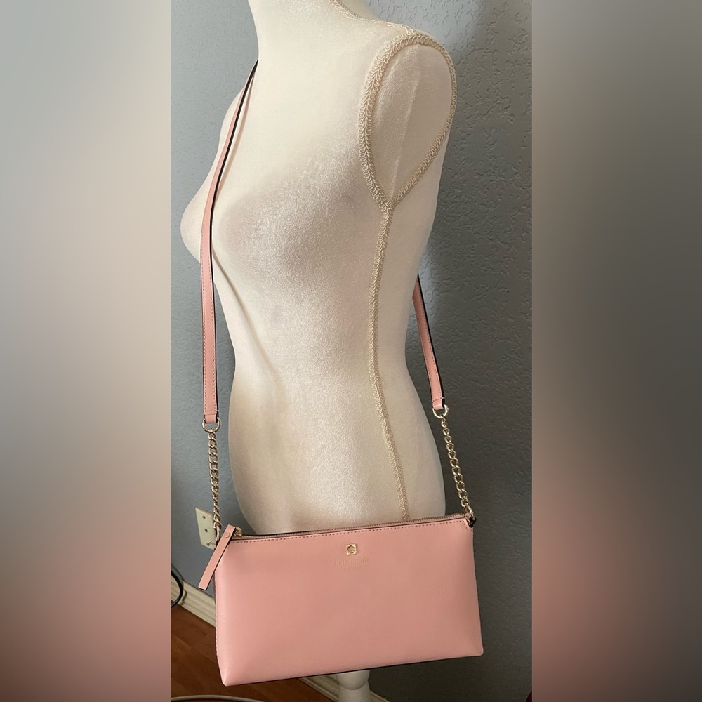 NWT Kate Spade Crossbody Zipper Purse Bag Pink - Picture 5 of 17